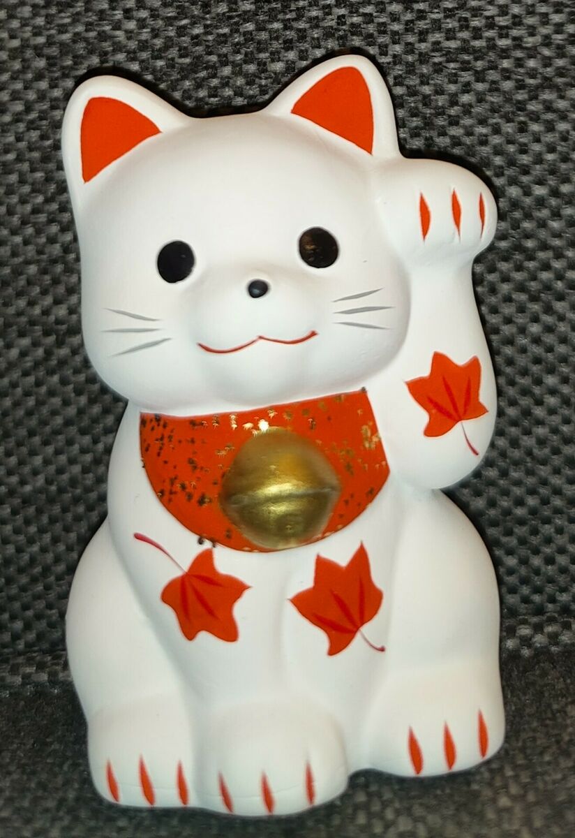 Maneki Neko Momiki - porcelaine Fabriqué au Japon