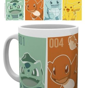 Mug Pokemon Bulbizarre Salamèche Carapuce Pikachu