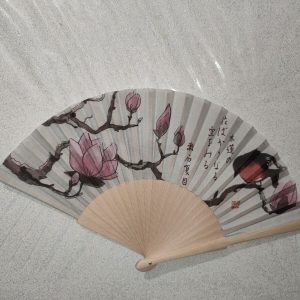 Authentique éventail japonais de collection en bambou véritable